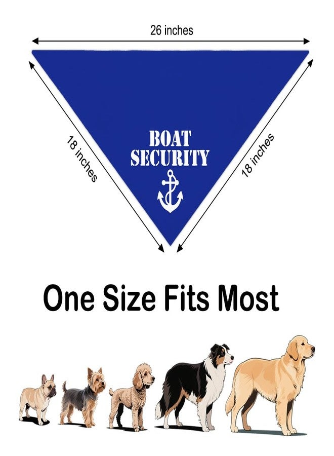 ZBBFSCSB Boat Security Blue Dog Bandana, Nautical Gifts for Boat Lover Captain, Nautical Pet Accessory, Lake Life Dog Gear, Sailor's Pet Apparel, Christmas Birthday Gifts for Pup Mom Dad - Image 2